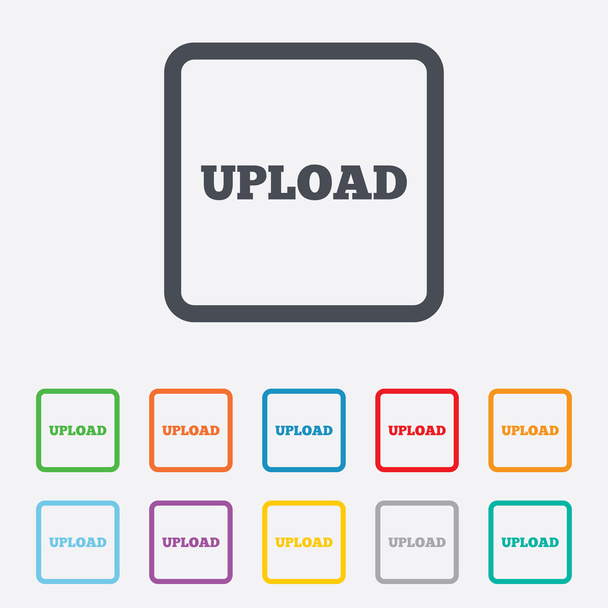 Upload sign icon. Load symbol. - Vector, Imagen