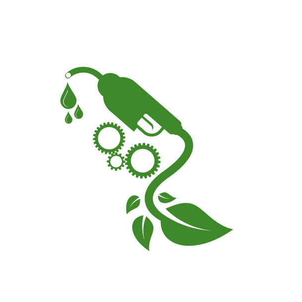 Ympäristöystävällinen polttoaine, biodiesel ekologialle ja ympäristöavulle Maailma ympäristöystävällisine ideoineen - Vektori, kuva