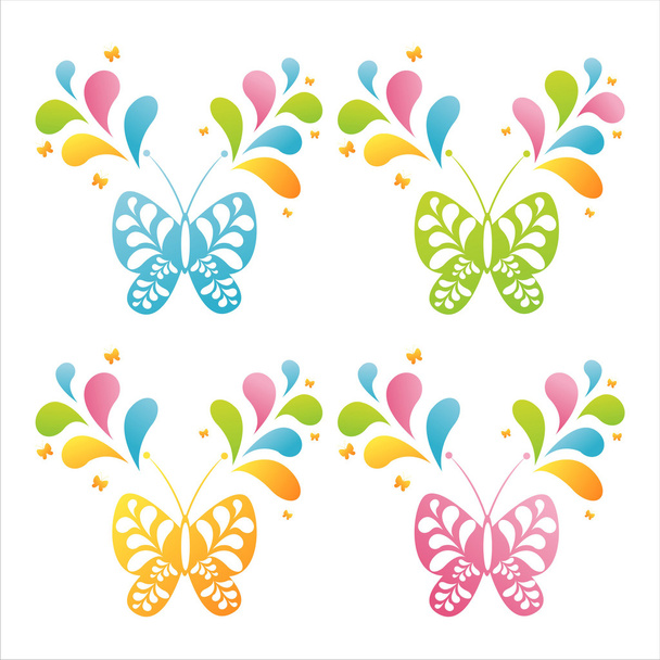 Πεταλούδες με πινελιές - Διάνυσμα, εικόνα