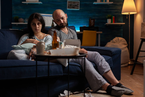 Depressed girlfriend and boyfriend dealing with anxiety problems - Fotografie, Obrázek