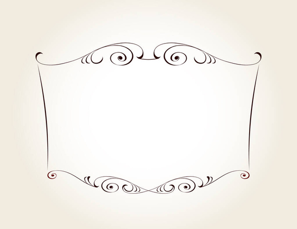 Elegant horizontal vector frame for your projects. - Διάνυσμα, εικόνα