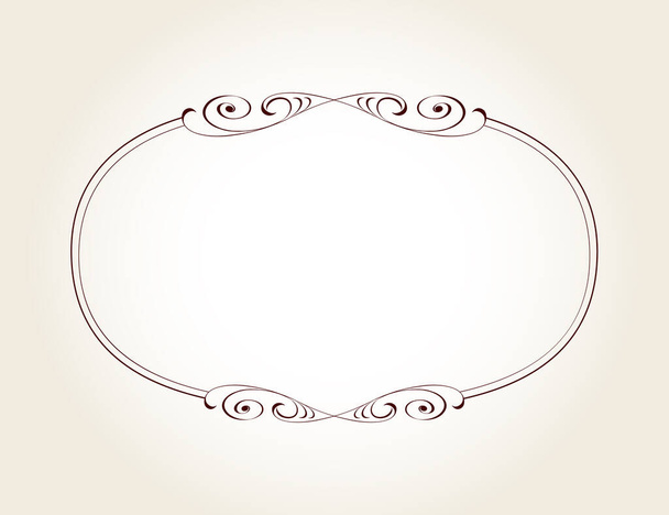 Oval retro frame with place for text. - Вектор,изображение