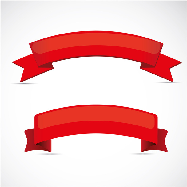 Red ribbon set - Vector, Image
