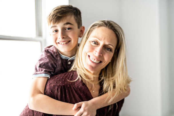 A people and family happy boy with mother at home - Fotografie, Obrázek