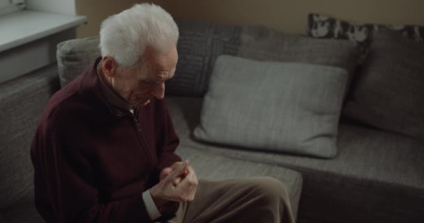 Elderly Senior Man Retired Portrait - Кадры, видео