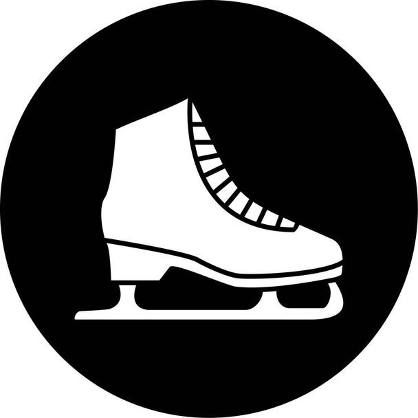 アイススケート。ウェブアイコン - ベクター画像