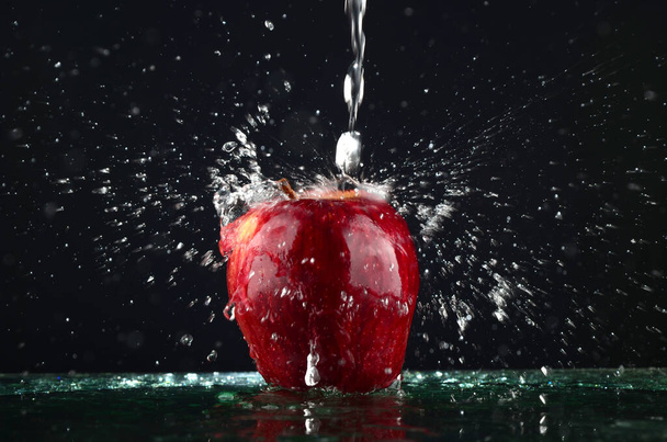 Fresh red apple fruit texture - Foto, imagen