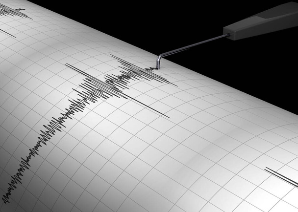 The Seismograph - 3D render - Foto, afbeelding