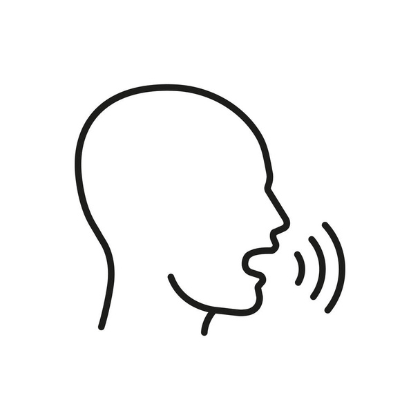 Illustrazione vettoriale della sagoma della testa parlante. - Vettoriali, immagini