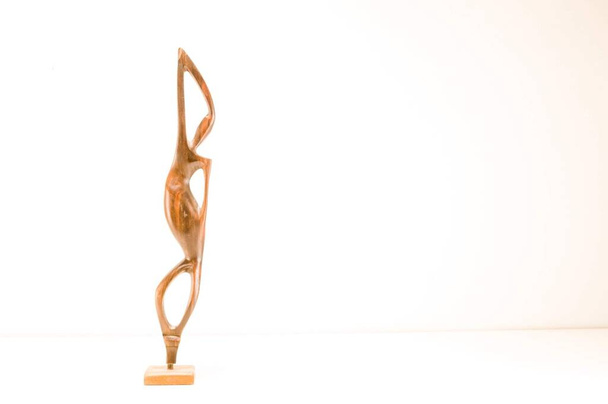 wooden figurine isolated on white background - Valokuva, kuva