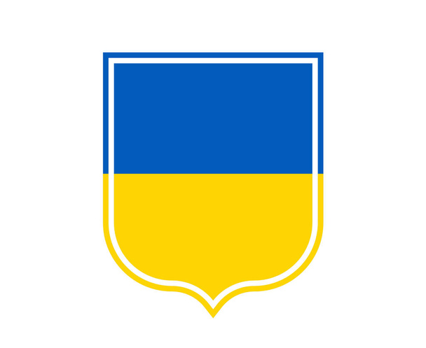 Ukraine Emblem Design Flag National Europe Abstract Symbol Vector illustration - Vector, Imagen
