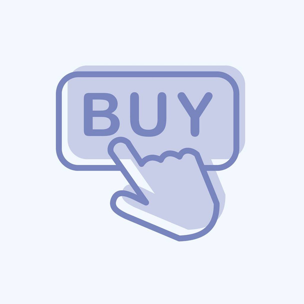 Icon Buy Now. vhodný pro obchodní symbol. dvoubarevný styl. jednoduchý design upravitelný. vektor šablony návrhu. jednoduchý symbol ilustrace - Vektor, obrázek
