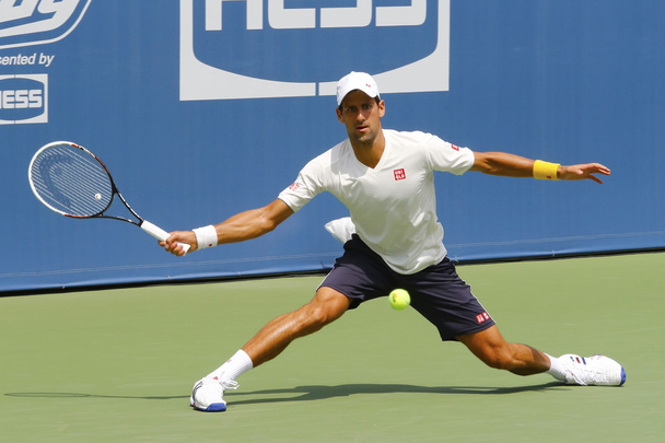 Six times Grand Slam champion Novak Djokovic practices for US Open 2014 - Φωτογραφία, εικόνα