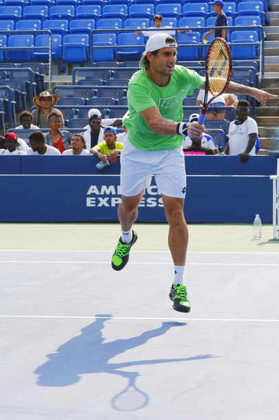 Professional tennis player David Ferrer practices for US Open 2014 - Fotografie, Obrázek