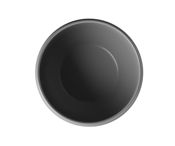 Gray bowl isolated on white background 3D Render - Foto, Imagem