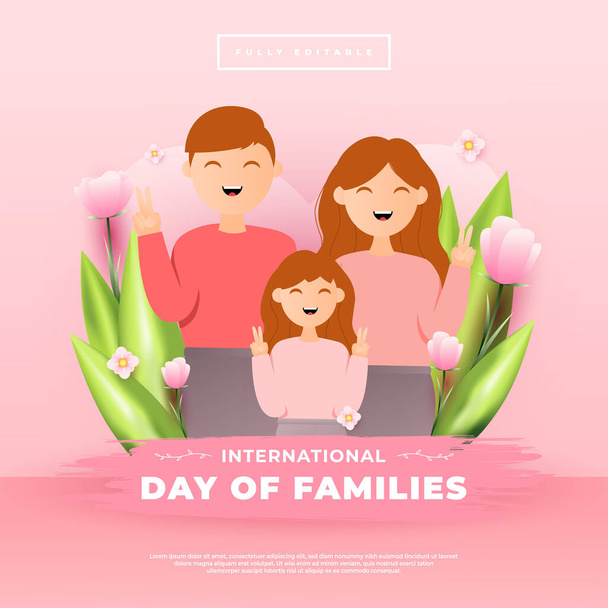 A családok nemzetközi napja design - Vektor, kép