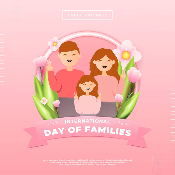Internationale dag van het ontwerp van gezinnen - Vector, afbeelding