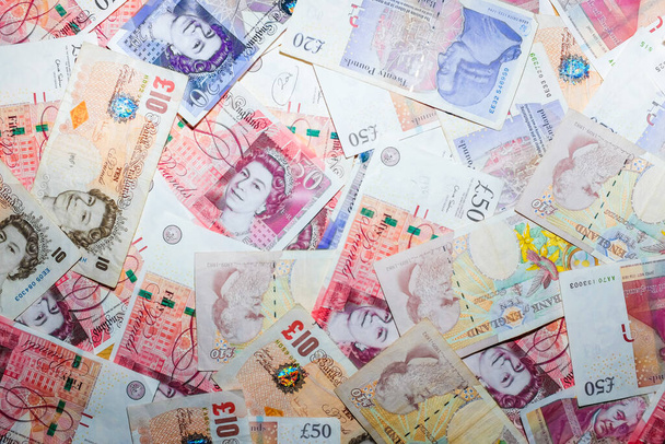 GBPのお金の法案は、財務の背景、ビジネスの概念 - 写真・画像