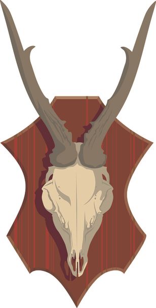 Cráneo de ciervo
 - Vector, Imagen