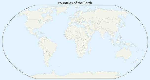 landen van de aarde - Vector, afbeelding