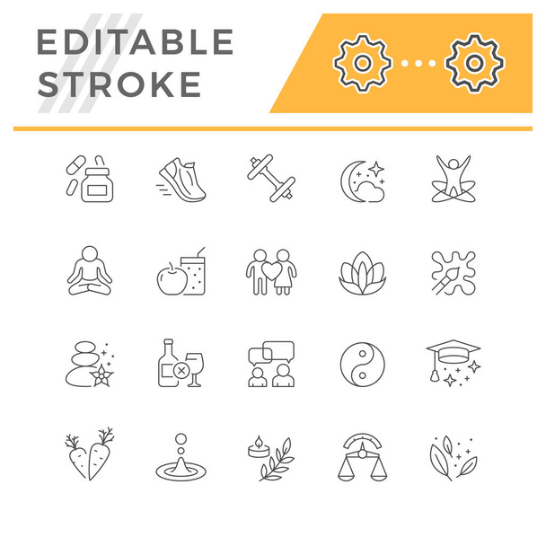 Set line icons of wellness - Vector, Image