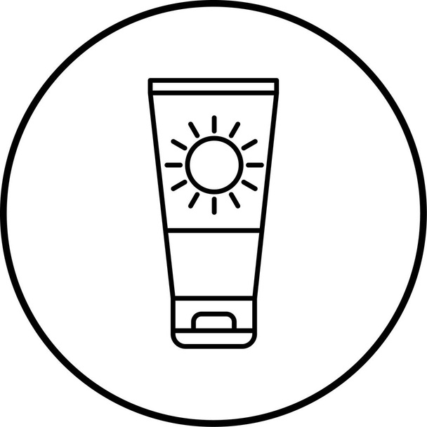 sunscreen icon vector. outline trendy flat design sign. - Vetor, Imagem