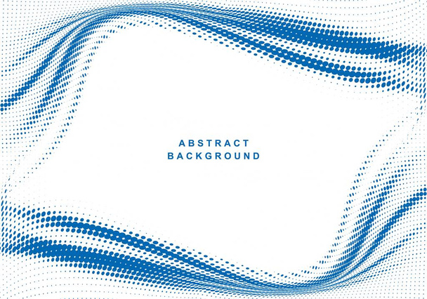 Illustration élégante de particules pointillées bleues qui coulent des vagues - Vecteur, image