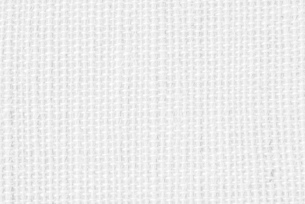 白いリネンキャンバス生地の質感の背景 - 写真・画像
