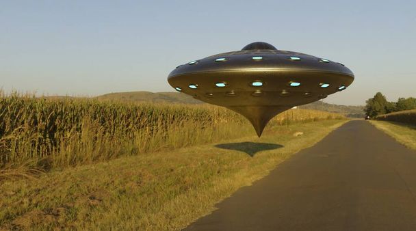 UFOの写真的可視化、 3Dレンダリング - 写真・画像
