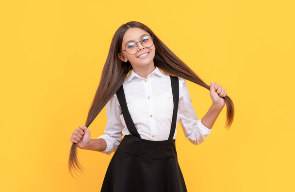 back to school. knowledge and education. child long hair look like nerd. smart kid. - Photo, Image