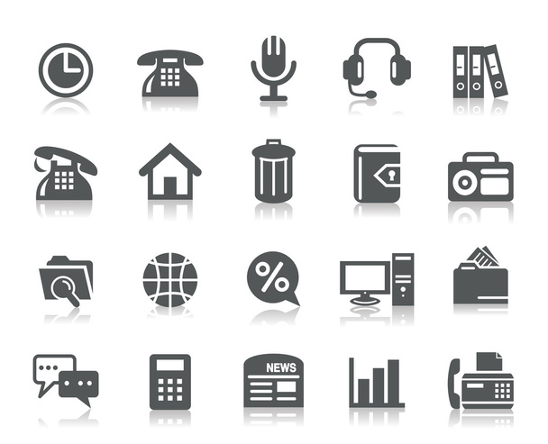 Иконы бизнеса и коммуникаций
 - Вектор,изображение