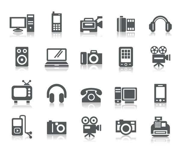 Symbole digitaler Produkte - Vektor, Bild