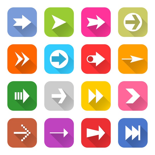 16 icone freccia impostate
 - Vettoriali, immagini