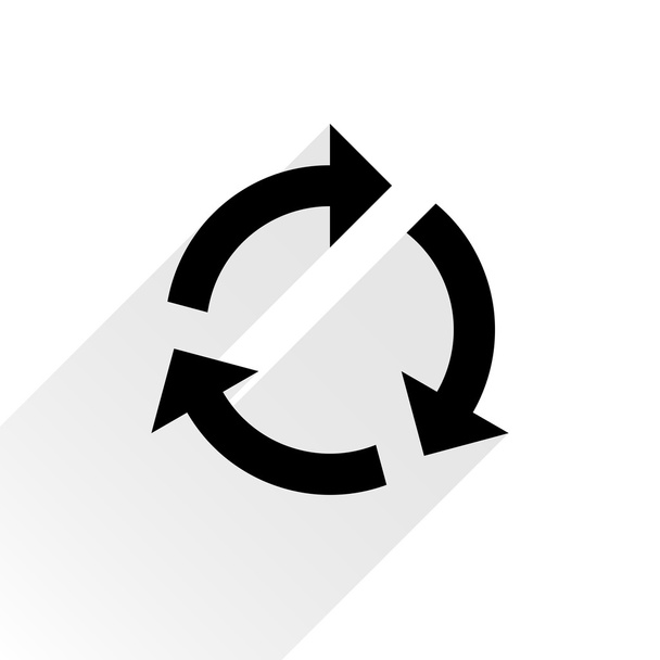 Black arrow icon reload - Vector, Image