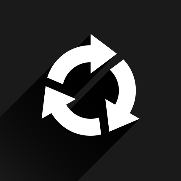 Icono de flecha blanca recarga, actualizar, rotación, restablecer, signo de repetición
 - Vector, imagen