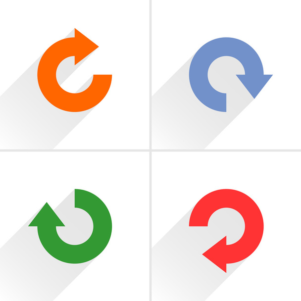 4 arrow icon. Repeat, reload, refresh, rotation, reset sign. - Vector, Image