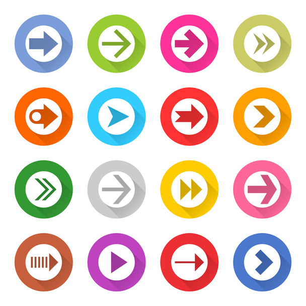 16 arrow icons set - Vektor, obrázek