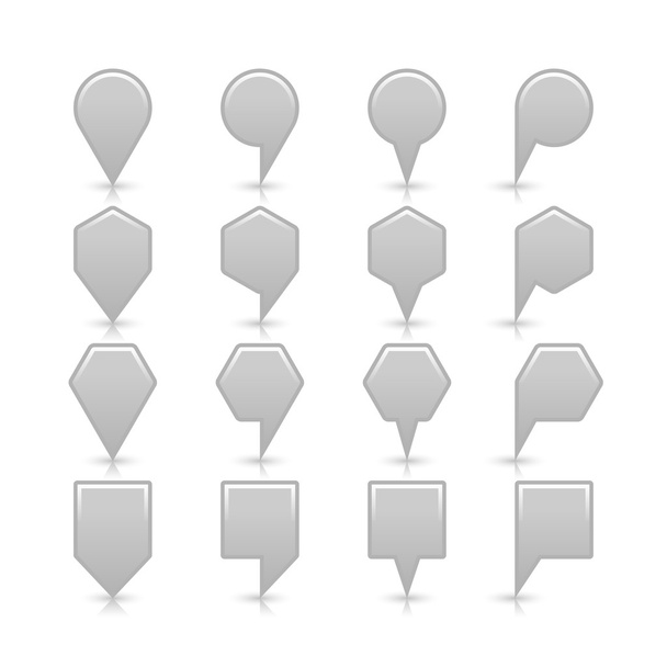 Segno di posizione del raso dell'icona del pin della mappa colore grigio con spazio di copia vuoto
 - Vettoriali, immagini