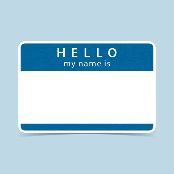 Etiqueta azul nome em branco
 - Vetor, Imagem
