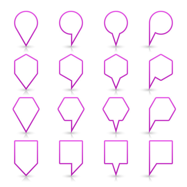 Viola colore mappa pin icona raso posizione segno con spazio di copia vuoto
 - Vettoriali, immagini