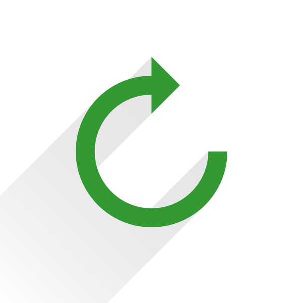 Znovu načíst ikona zelená šipka - Vektor, obrázek