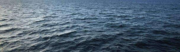 Sea water surface texture. storm. Waves, water splashes. Panoramic image, graphic resources. Nature, environment concepts - Photo, Image