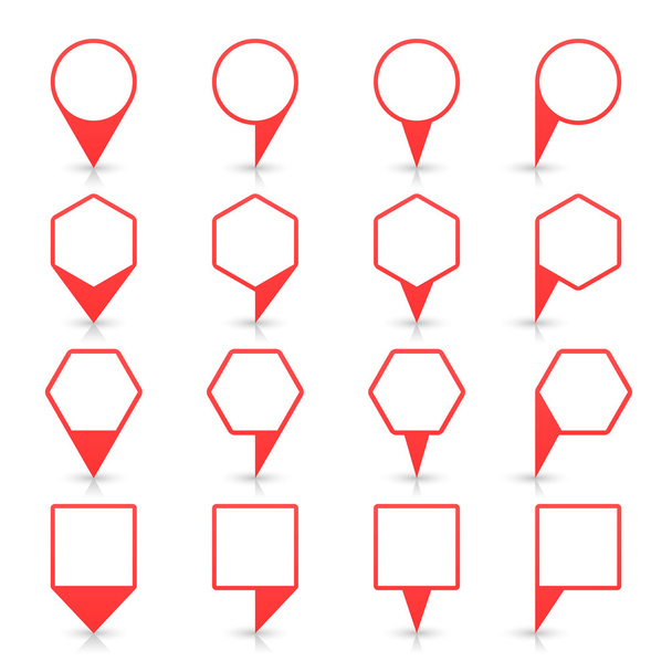 rosa Farbe Karte Pin-Symbol Satin Ortsschild mit leerem Kopierraum - Vektor, Bild