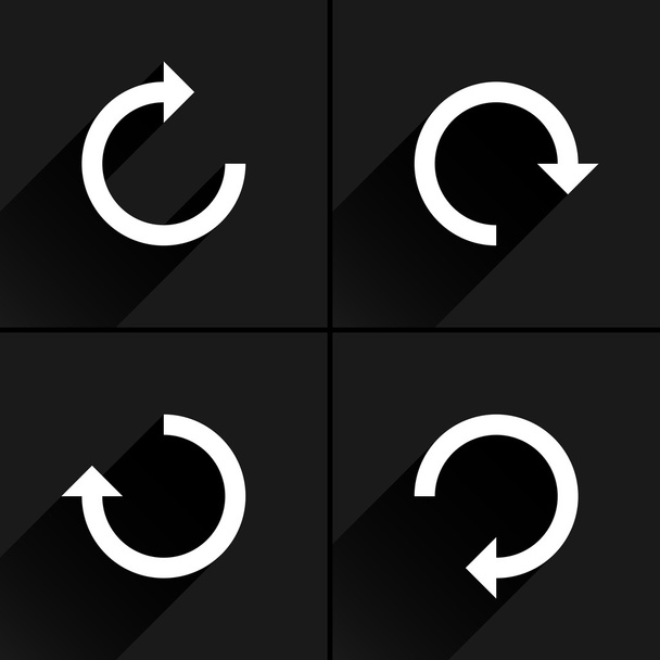 4 arrow icon refresh, rotation, reset, repeat, reload sign set - Vector, Image