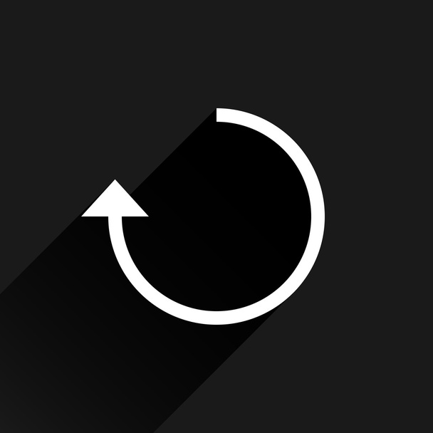 Icono de flecha blanca recarga, actualizar, rotación, restablecer, signo de repetición
 - Vector, imagen