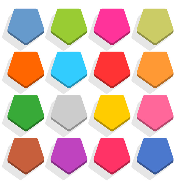 16 icône vierge définir hexagone bouton web sur fond blanc
 - Vecteur, image
