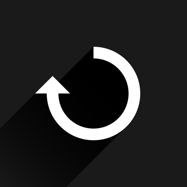 ícone de seta branca recarregar, atualizar, rotação, reset, sinal de repetição
 - Vetor, Imagem
