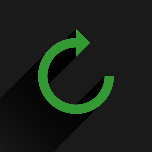 Zielona strzałka ikonę Odśwież - Wektor, obraz