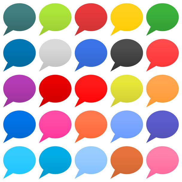 25 speech bubble sign icons - Vector, Image