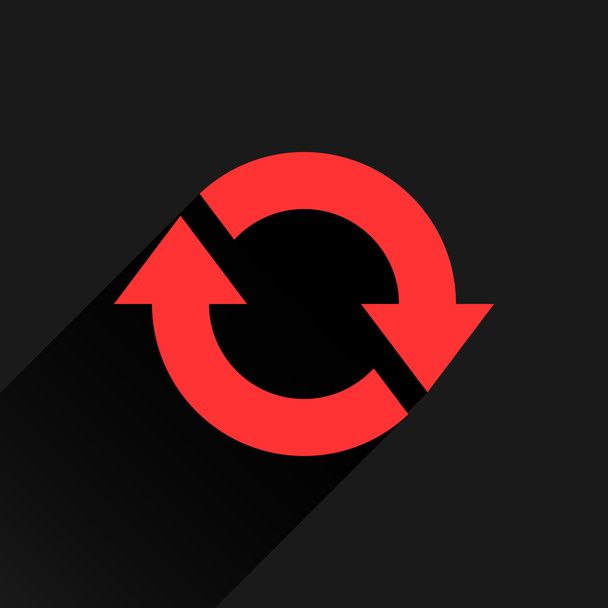 Перезагрузка значка красной стрелки
 - Вектор,изображение